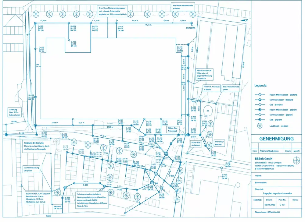 Case Study IBB Wörn Ingenieure – Oberflächenentwässerung Baufach-Centrum