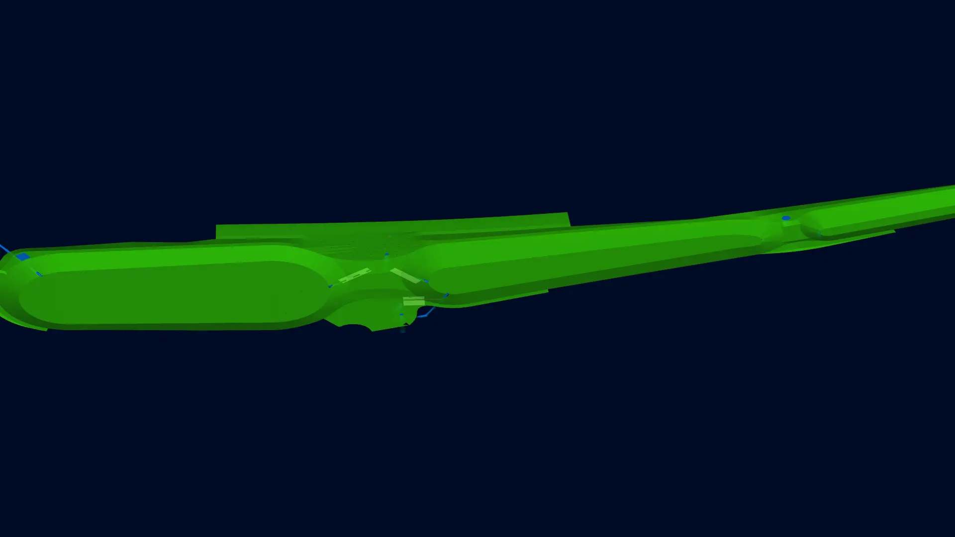 3D model of the cascaded stormwater retention basins in the Wasserstall-Ost industrial area